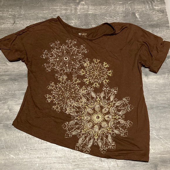 ⭐️LAST CHANCE⭐️ New Directions Weekend Asymmetrical Dress Shirt Size Large - Picture 1 of 6